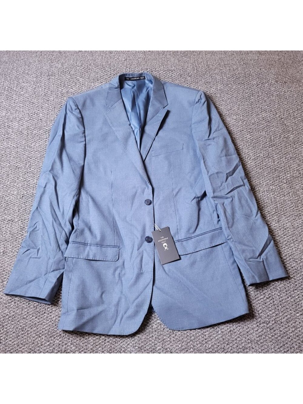 The Groomsman Suit Blazer Mens 42L Slim Light Blue Suitshop Supply Jacket